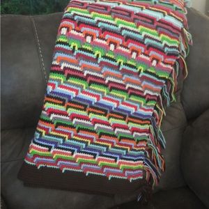 VINTAGE HANDCRAFTED Afghan            (Over 80 Years Old)  Never Used!